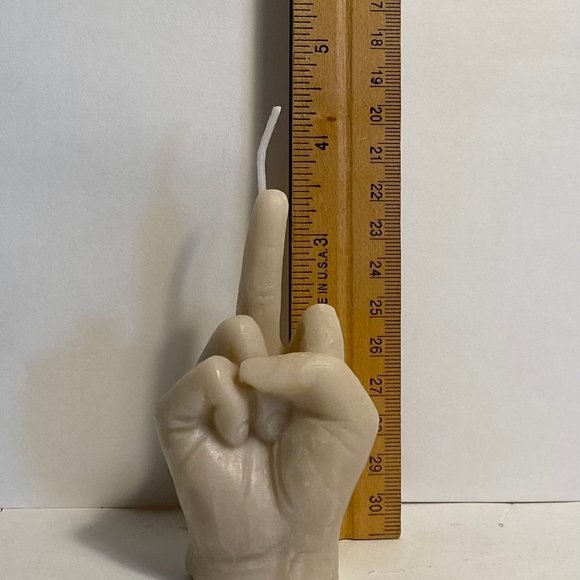 Beige Middle Finger Candle - Picture 3 of 5